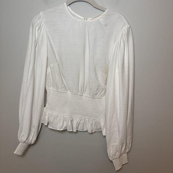 KEEPSAKE the label secure long sleeve top - small NWT Ivory White Peplum $150 - Picture 15 of 15